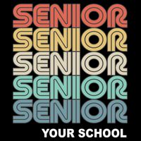 Retro Seniors Graduation Custom School Name Cooling Performance Long Sleeve Crew