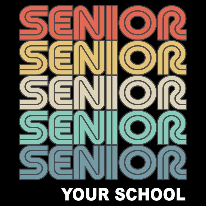 Retro Seniors Graduation Custom School Name Cooling Performance Long Sleeve Crew
