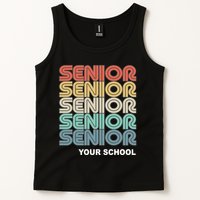 Retro Seniors Graduation Custom School Name Tank Top