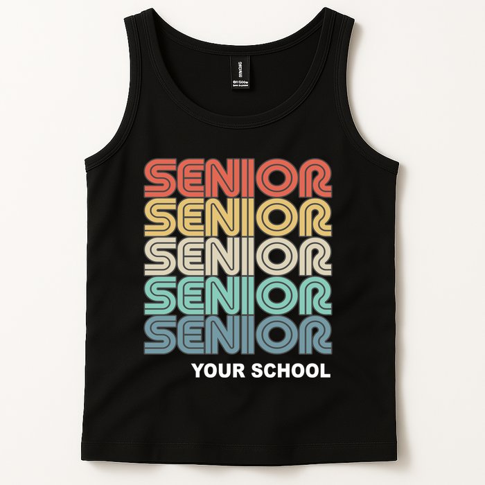 Retro Seniors Graduation Custom School Name Tank Top