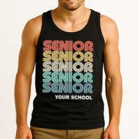 Retro Seniors Graduation Custom School Name Tank Top