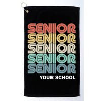 Retro Seniors Graduation Custom School Name Golf Towel