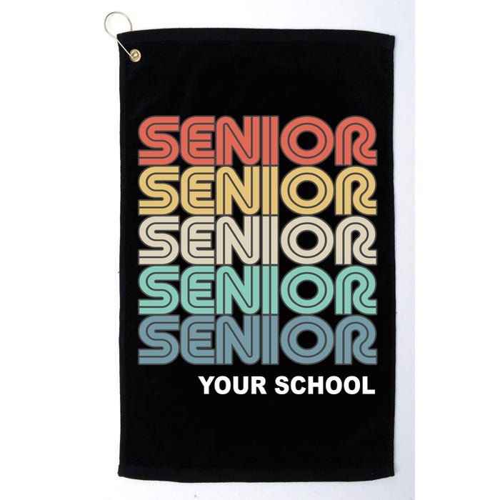 Retro Seniors Graduation Custom School Name Golf Towel