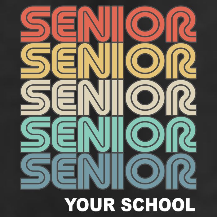 Retro Seniors Graduation Custom School Name Microfiber Hand Towel