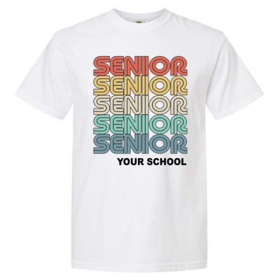 Retro Seniors Graduation Custom School Name Garment-Dyed Heavyweight T-Shirt