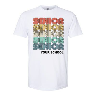 Retro Seniors Graduation Custom School Name Softstyle CVC T-Shirt