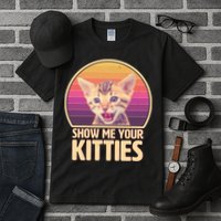 Retro Show Me Your Kitties Funny Meme Tall T-Shirt