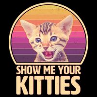 Retro Show Me Your Kitties Funny Meme Button
