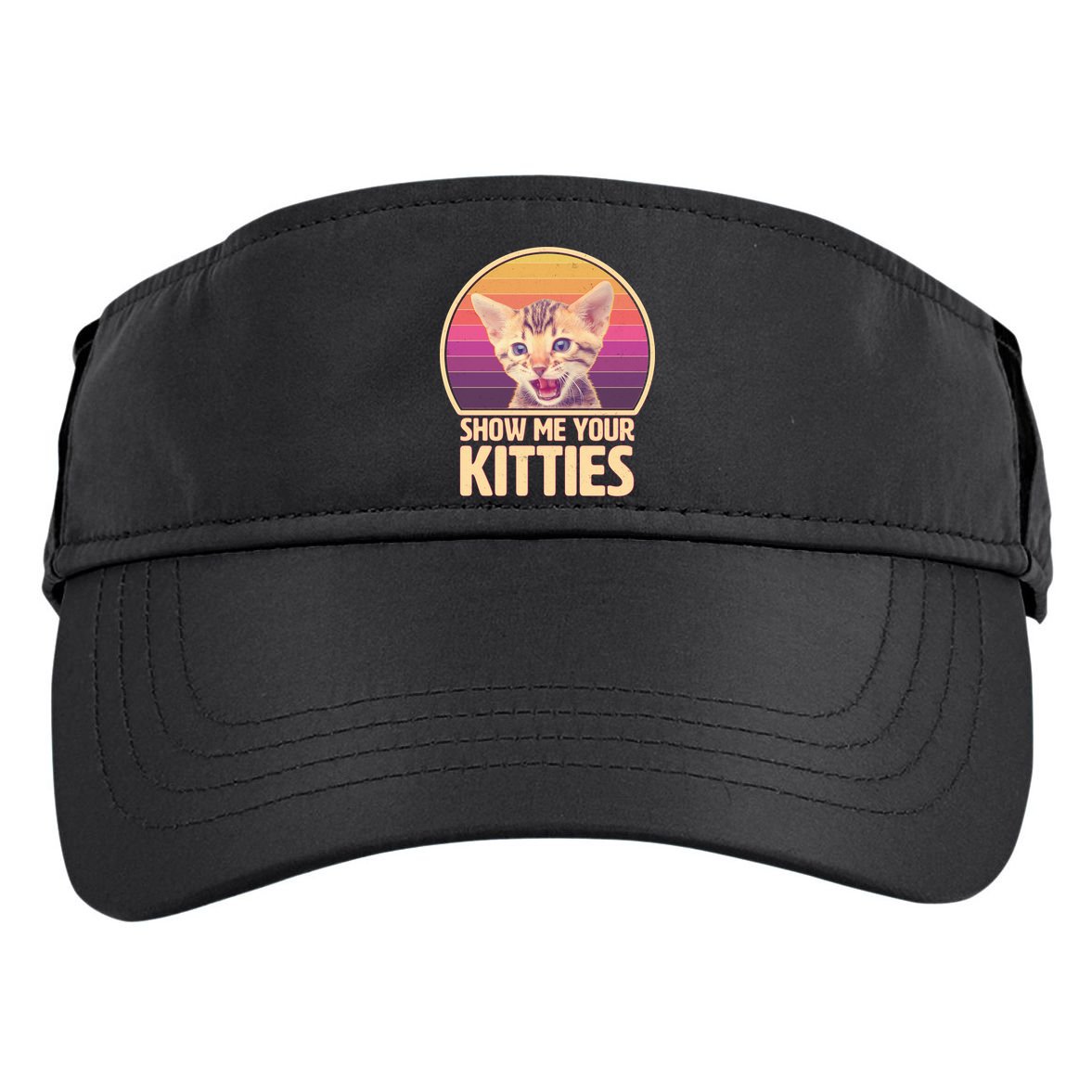 Retro Show Me Your Kitties Funny Meme Adult Drive Performance Visor