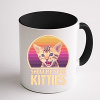 Retro Show Me Your Kitties Funny Meme Mug