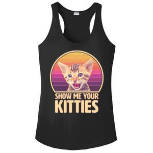 Retro Show Me Your Kitties Funny Meme Ladies PosiCharge Competitor Racerback Tank