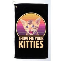 Retro Show Me Your Kitties Funny Meme Golf Towel