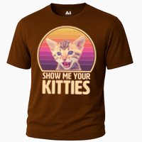 Retro Show Me Your Kitties Funny Meme Cooling Performance Crew T-Shirt