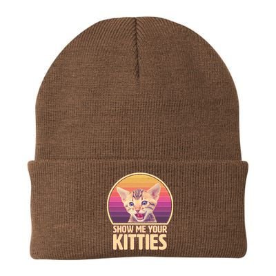 Retro Show Me Your Kitties Funny Meme Knit Cap Winter Beanie