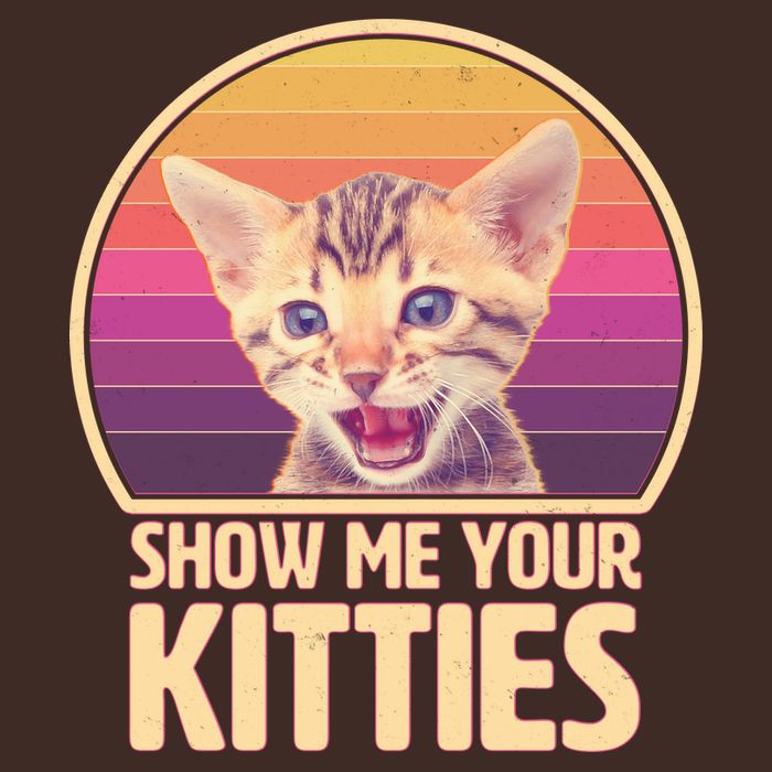 Retro Show Me Your Kitties Funny Meme Short Acrylic Beanie