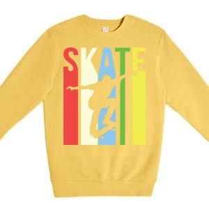 Retro Skate Logo Premium Crewneck Sweatshirt