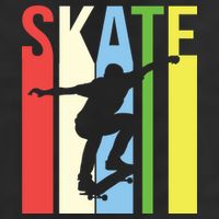 Retro Skate Logo 7 Panel Mesh Trucker Snapback Hat