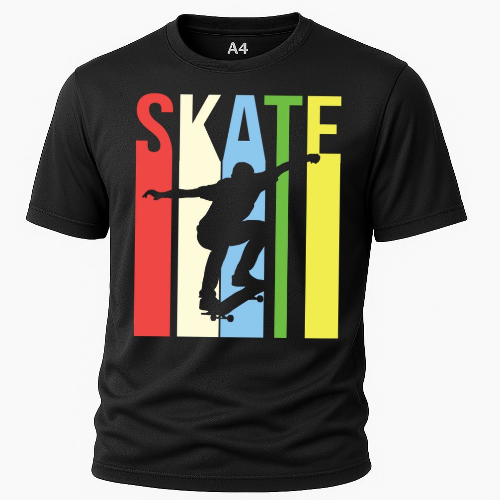 Retro Skate Logo Cooling Performance Crew T-Shirt