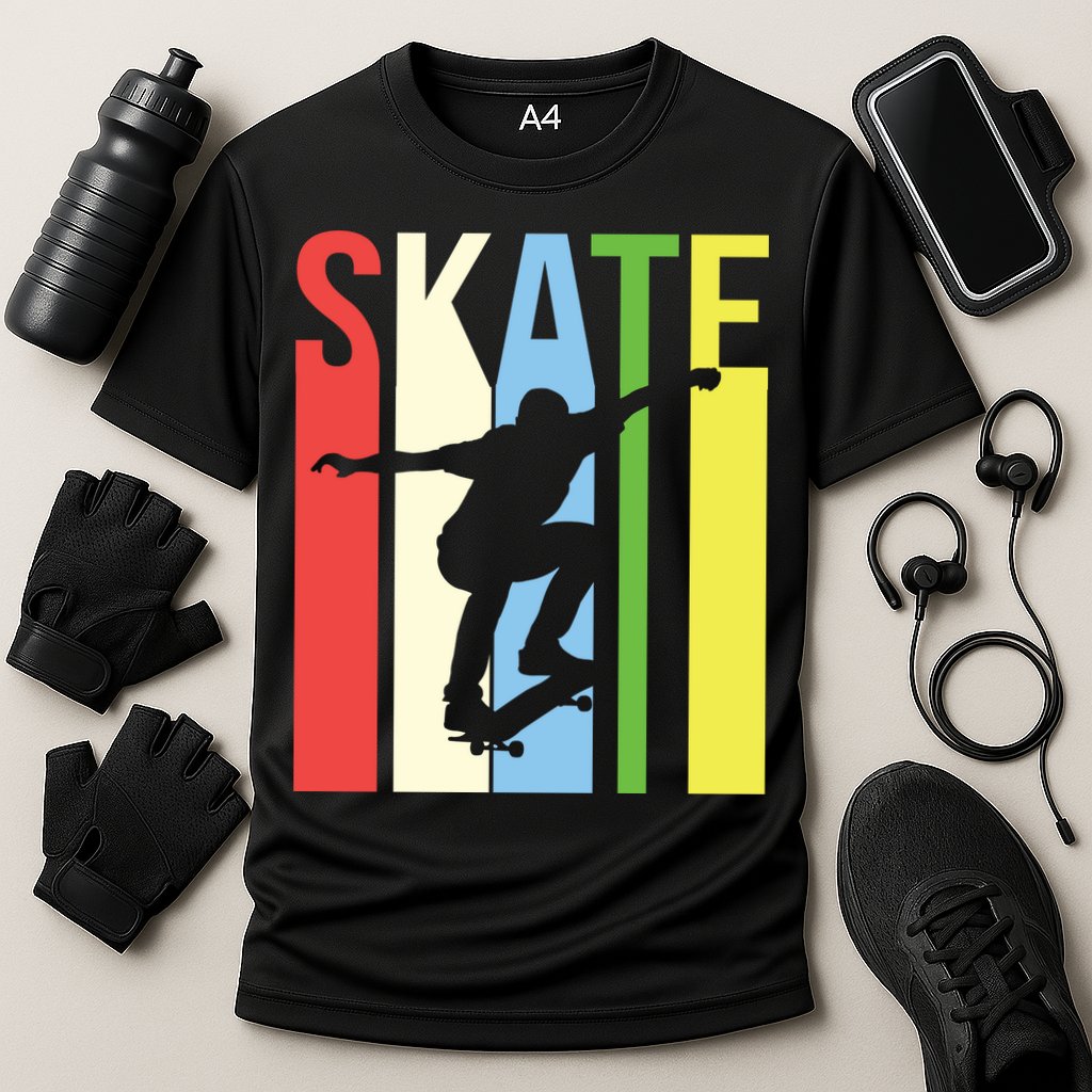 Retro Skate Logo Cooling Performance Crew T-Shirt
