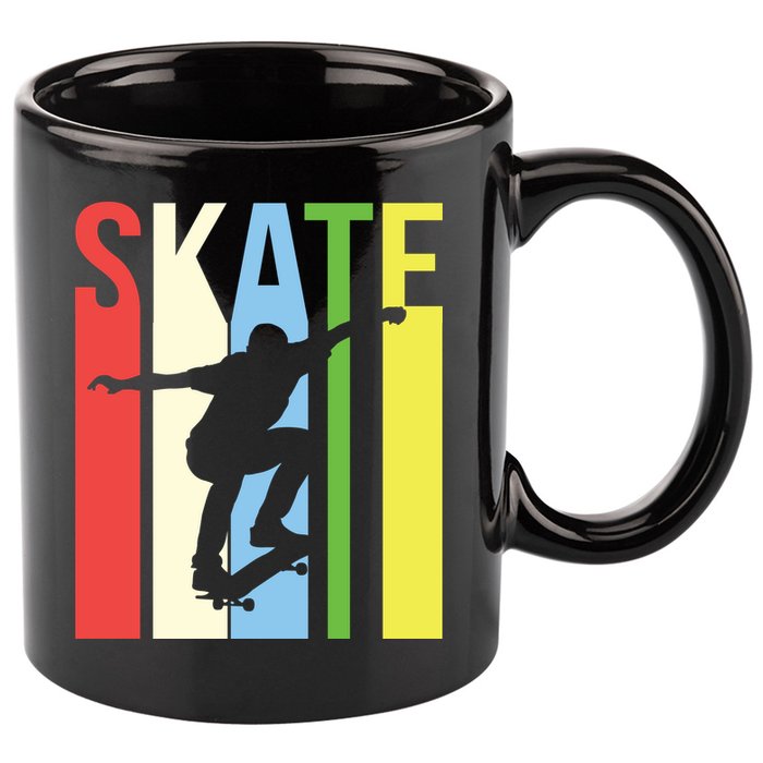 Retro Skate Logo 11oz C Handle Ceramic Mug