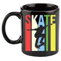 Retro Skate Logo 11oz C Handle Ceramic Mug