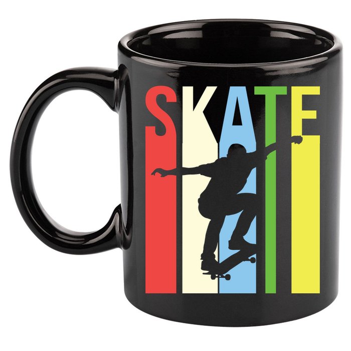Retro Skate Logo 11oz C Handle Ceramic Mug