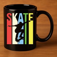 Retro Skate Logo 11oz C Handle Ceramic Mug