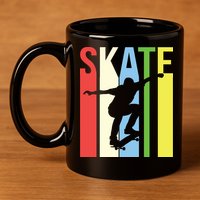 Retro Skate Logo 11oz C Handle Ceramic Mug