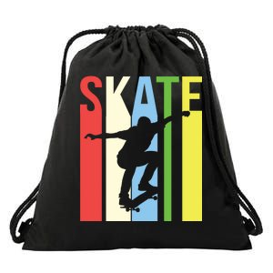 Retro Skate Logo Drawstring Bag