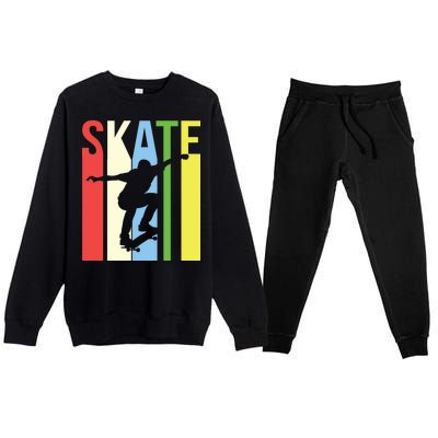 Retro Skate Logo Premium Crewneck Sweatsuit Set