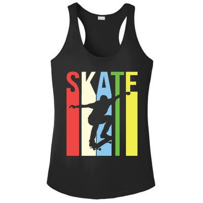 Retro Skate Logo Ladies PosiCharge Competitor Racerback Tank