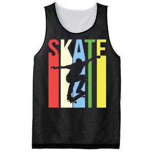 Retro Skate Logo Mesh Reversible Basketball Jersey Tank