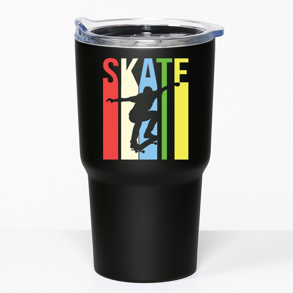 Retro Skate Logo Tumbler