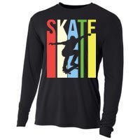 Retro Skate Logo Cooling Performance Long Sleeve Crew