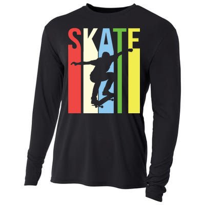 Retro Skate Logo Cooling Performance Long Sleeve Crew