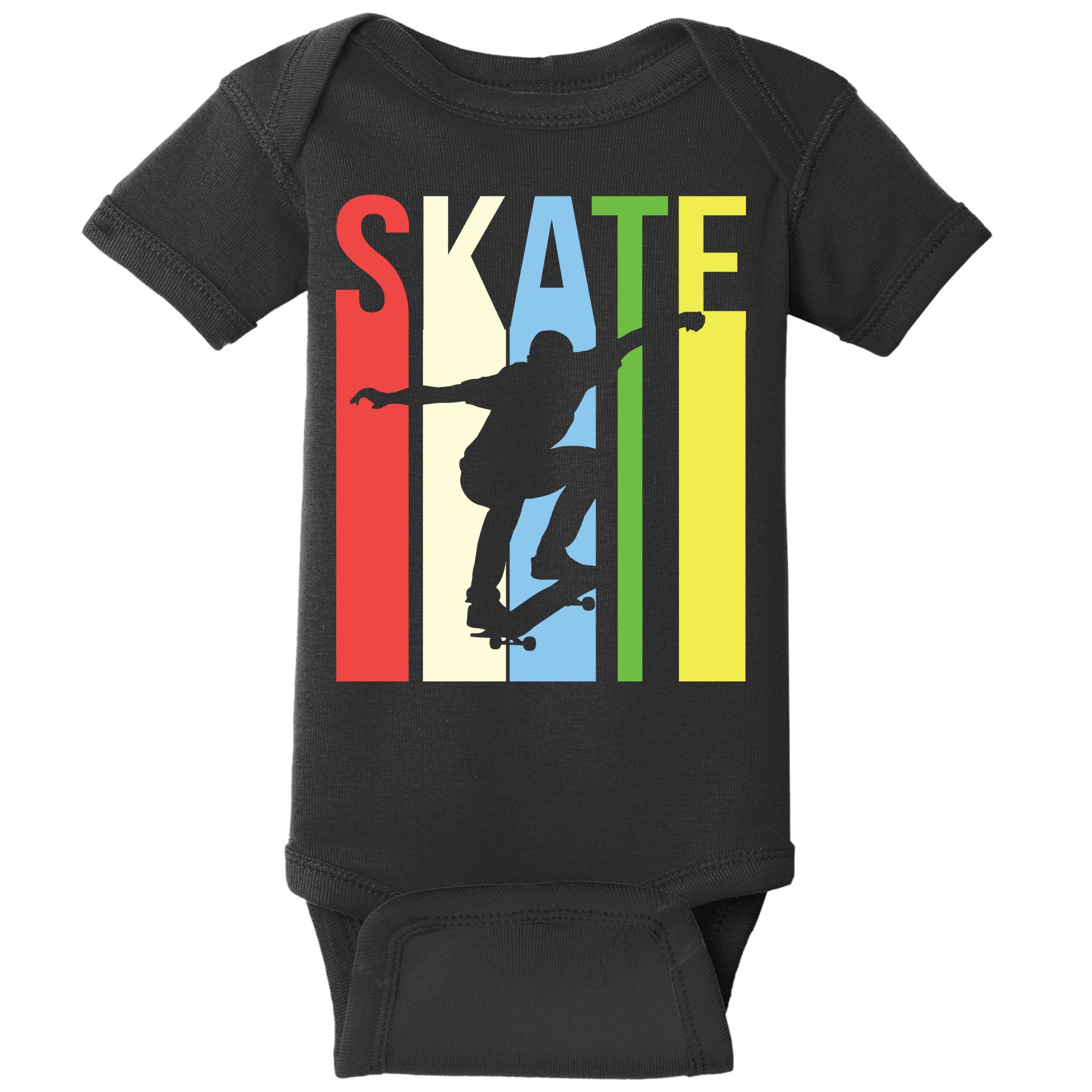 Retro Skate Logo Baby Bodysuit