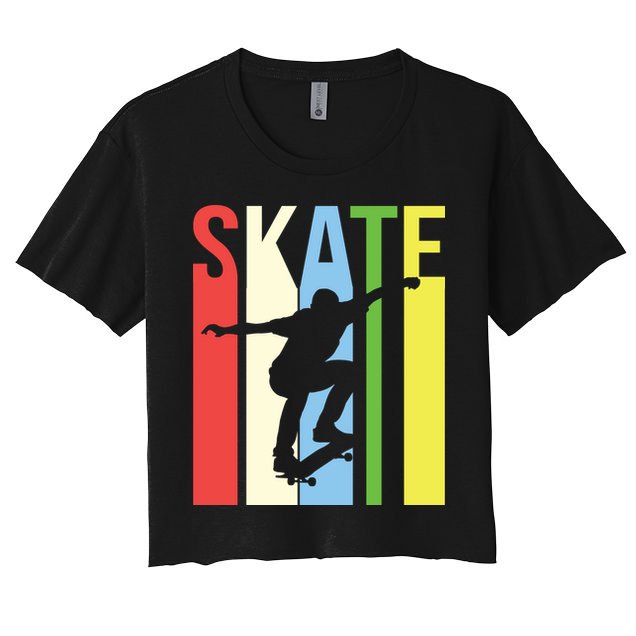 Retro Skate Logo Crop Top