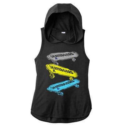 Retro Skateboards Ladies PosiCharge Tri-Blend Wicking Draft Hoodie Tank