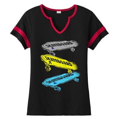 Retro Skateboards Ladies Halftime Notch Neck Tee