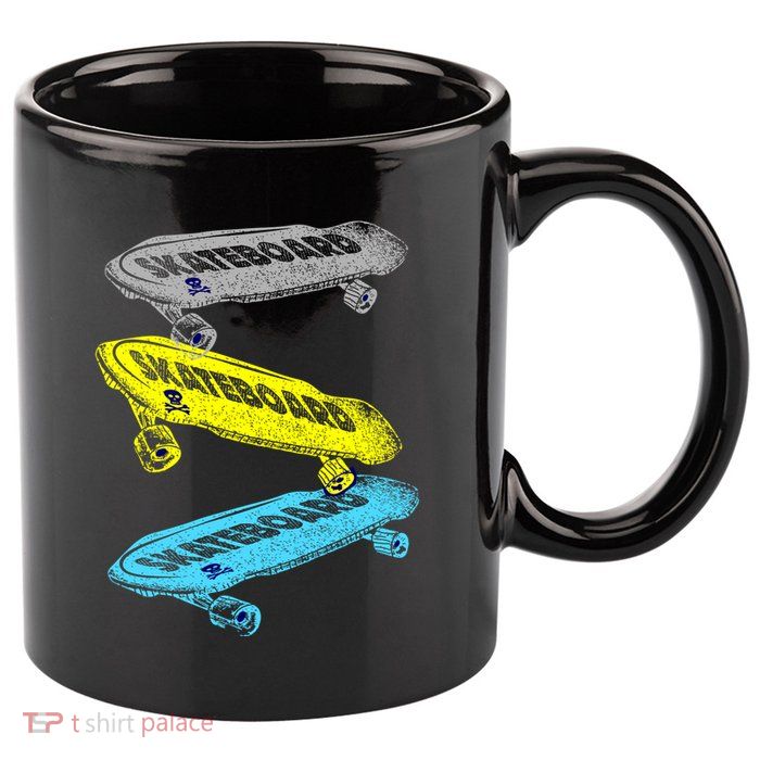 Retro Skateboards 11oz C Handle Ceramic Mug