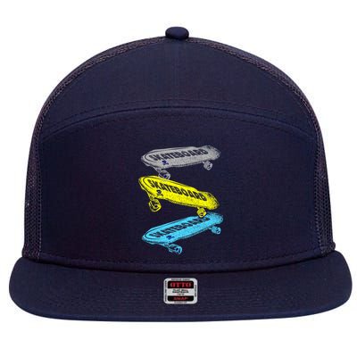 Retro Skateboards 7 Panel Mesh Trucker Snapback Hat