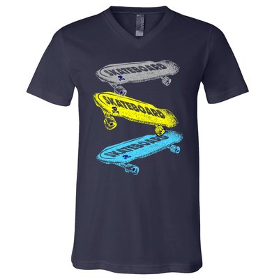 Retro Skateboards V-Neck T-Shirt