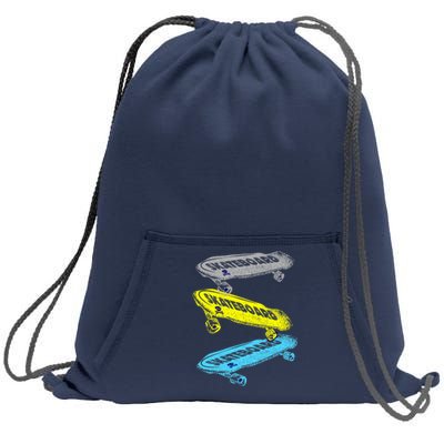 Retro Skateboards Sweatshirt Cinch Pack Bag