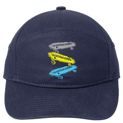 Retro Skateboards 7-Panel Snapback Hat