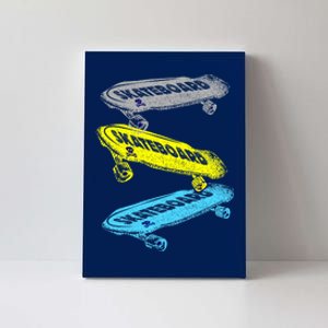 Retro Skateboards Canvas