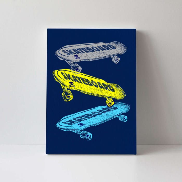 Retro Skateboards Canvas