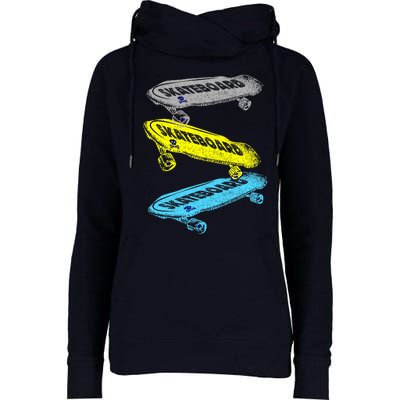 Retro Skateboards Womens Funnel Neck Pullover Hood