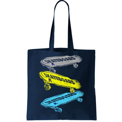 Retro Skateboards Tote Bag