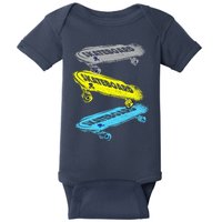 Retro Skateboards Baby Bodysuit