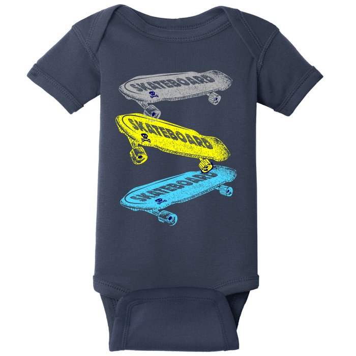 Retro Skateboards Baby Bodysuit